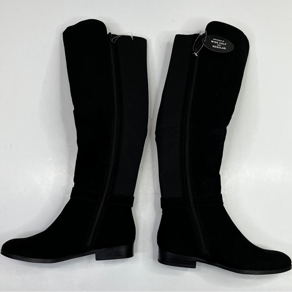Black Knee-High Riding Boots - Classic Women's Tall Boot - Picture 6 of 12